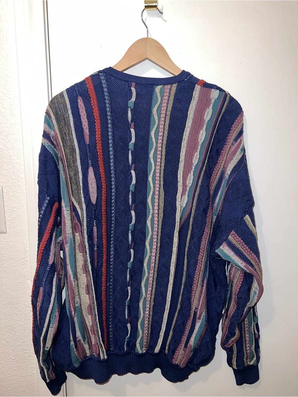 St. Croix V-Neck Multi-Color Patterned Men's Sweater - Picture 2 of 5